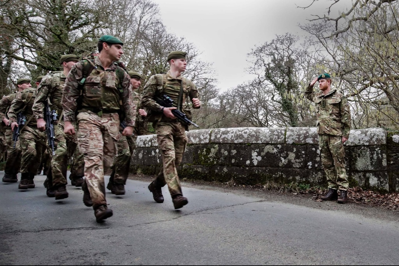 Philip Blundall in Royal Marine Commando uniform